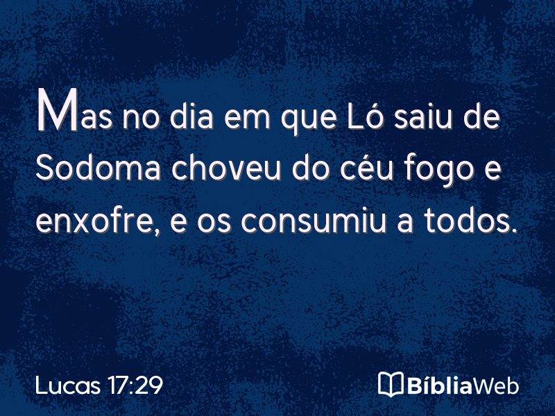 Lucas 17:29 em imagem para compartilhar