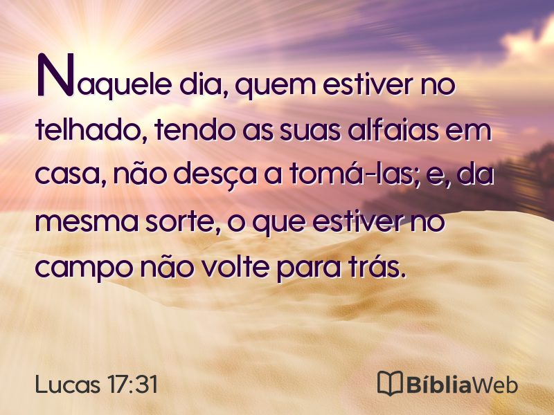 Lucas 17:31 em imagem para compartilhar