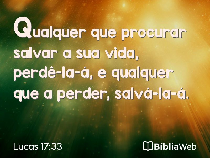 Lucas 17:33 em imagem para compartilhar