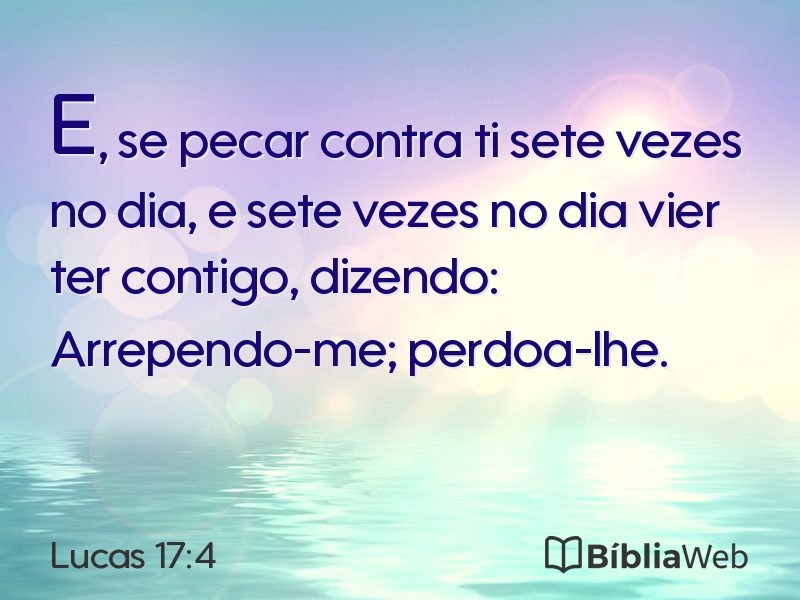 Lucas 17:4 em imagem para compartilhar