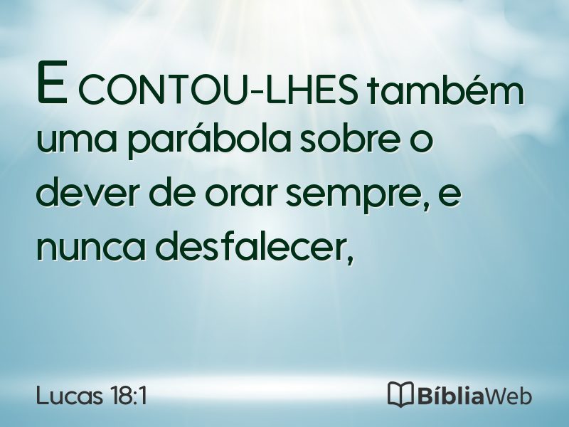 Lucas 18:1 em imagem para compartilhar