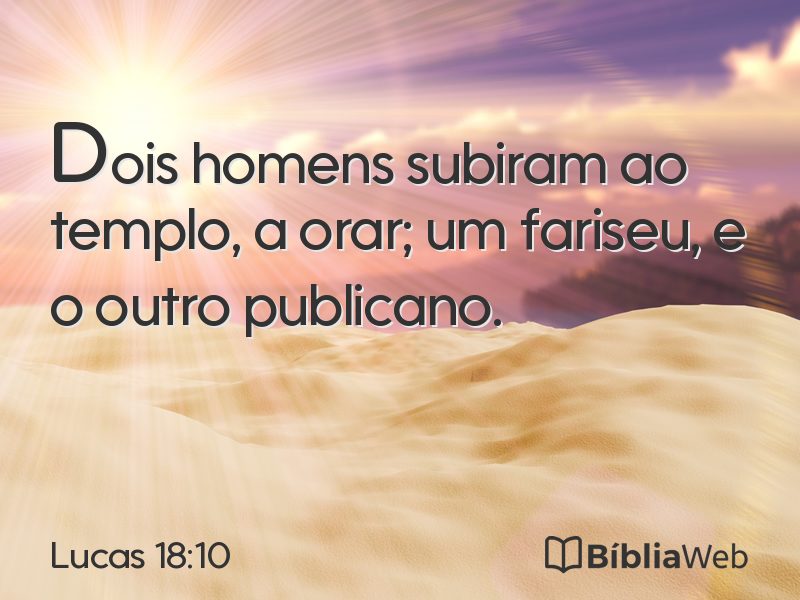 Lucas 18:10 em imagem para compartilhar