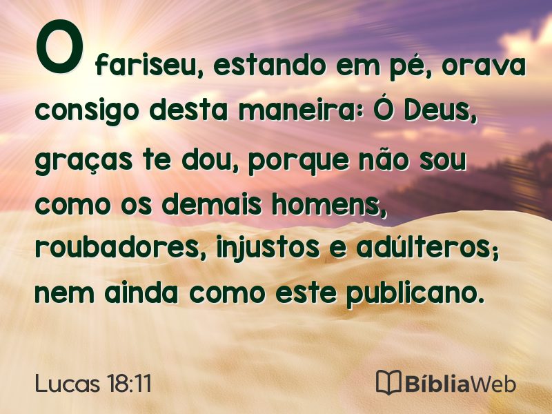 Lucas 18:11 em imagem para compartilhar