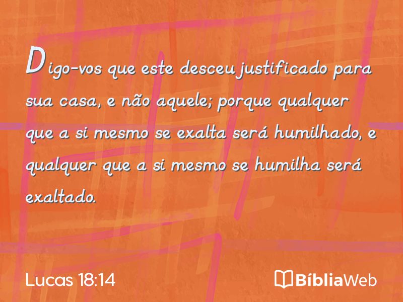 Lucas 18:14 em imagem para compartilhar