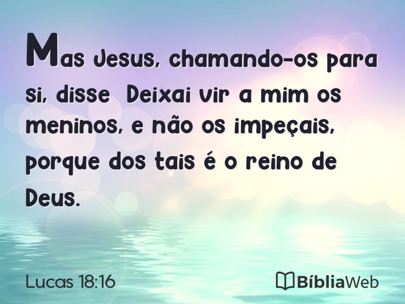 Lucas 18:16 em imagem para compartilhar