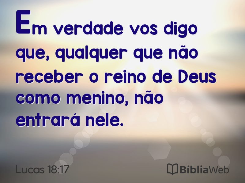 Lucas 18:17 em imagem para compartilhar