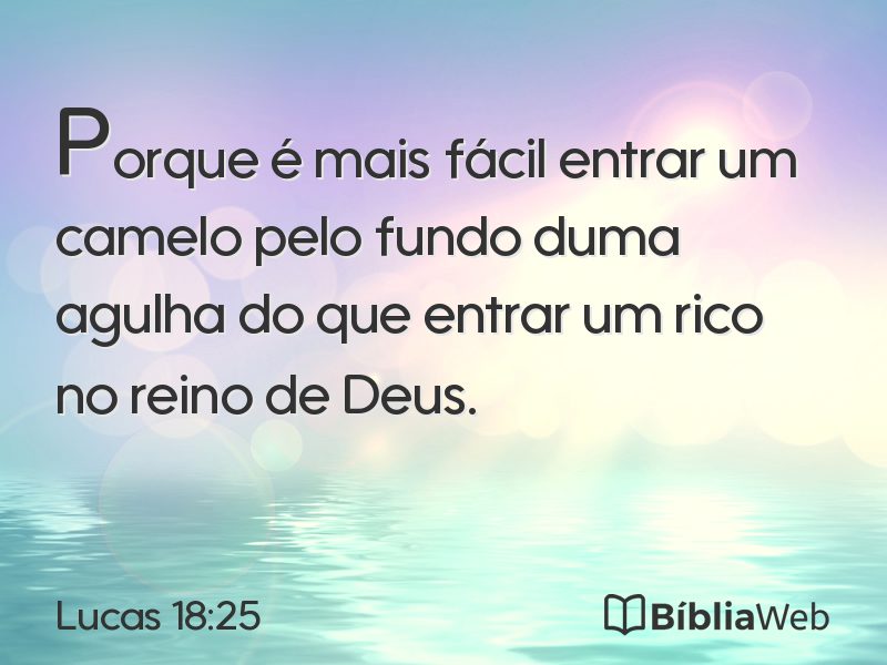 Lucas 18:25 em imagem para compartilhar