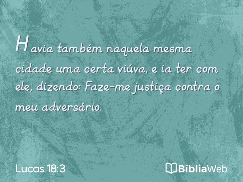Lucas 18:3 em imagem para compartilhar