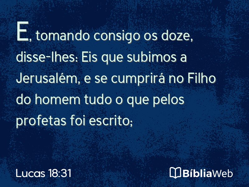 Lucas 18:31 em imagem para compartilhar