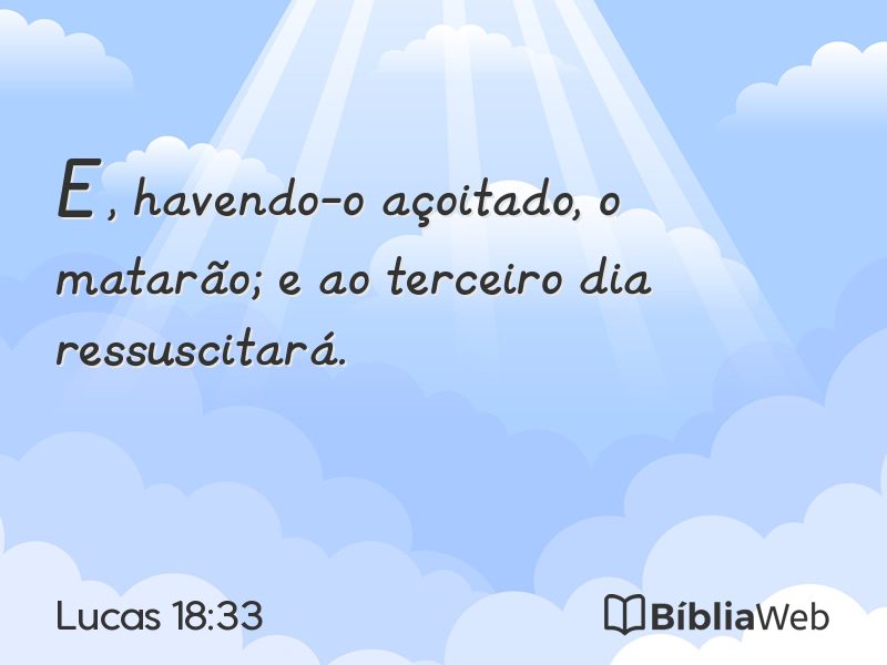 Lucas 18:33 em imagem para compartilhar