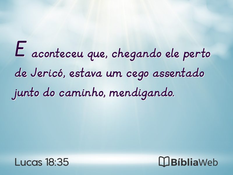 Lucas 18:35 em imagem para compartilhar