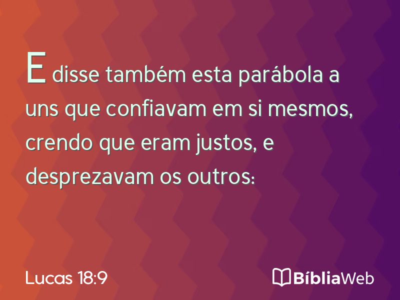 Lucas 18:9 em imagem para compartilhar