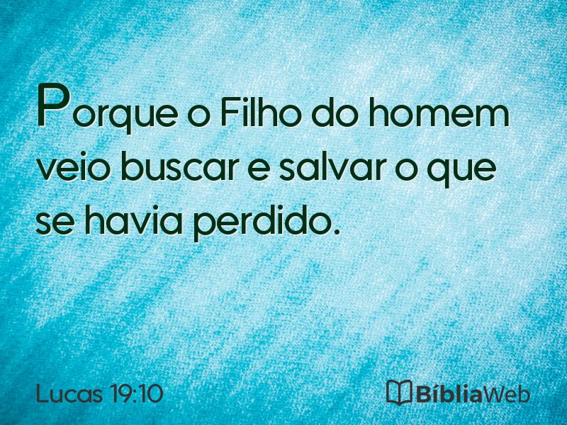 Lucas 19:10 em imagem para compartilhar
