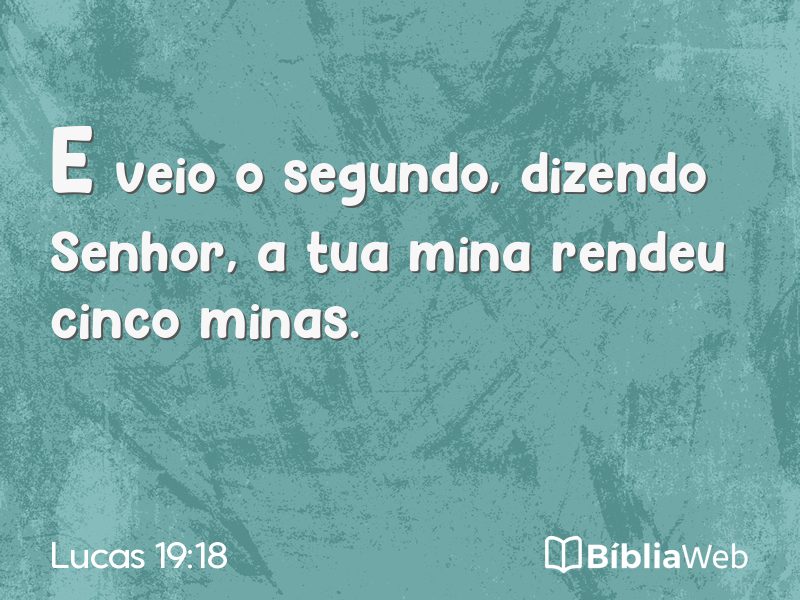 Lucas 19:18 em imagem para compartilhar