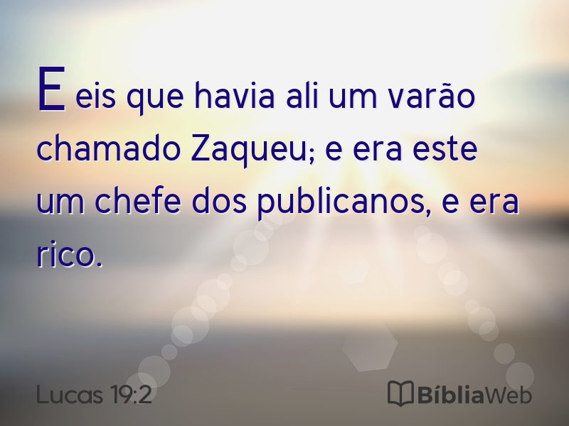 Lucas 19:2 em imagem para compartilhar