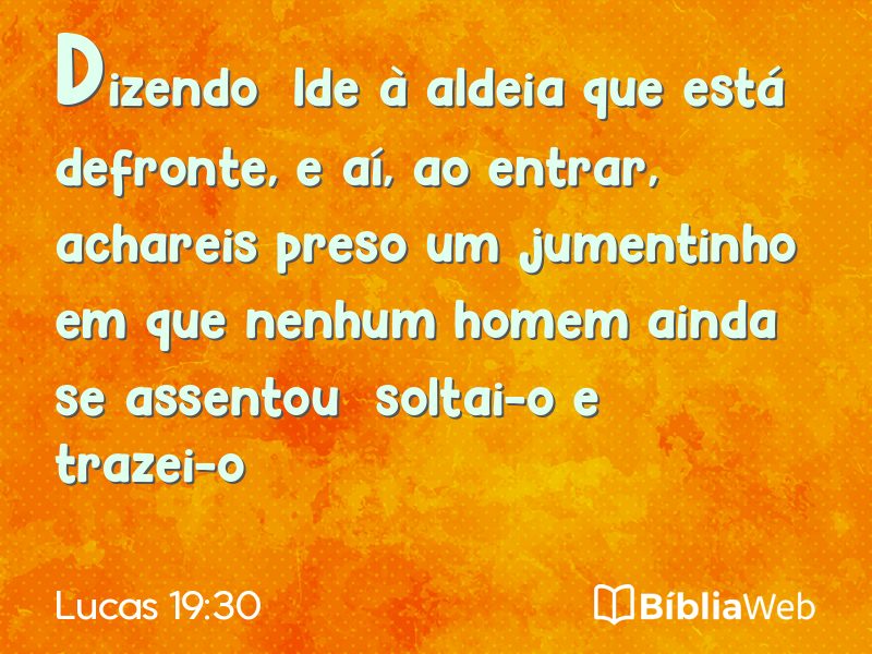 Lucas 19:30 em imagem para compartilhar