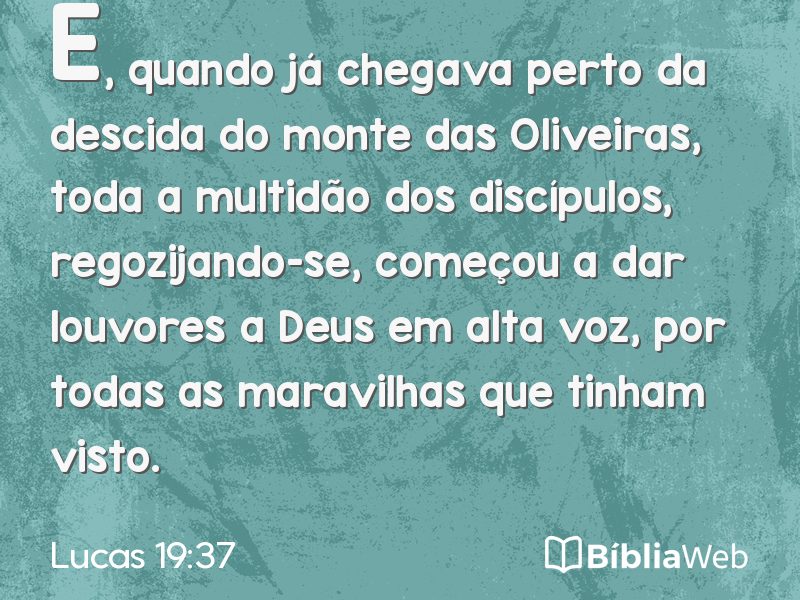 Lucas 19:37 em imagem para compartilhar