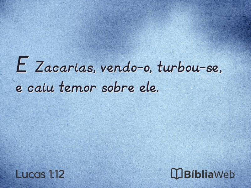 Lucas 1:12 em imagem para compartilhar