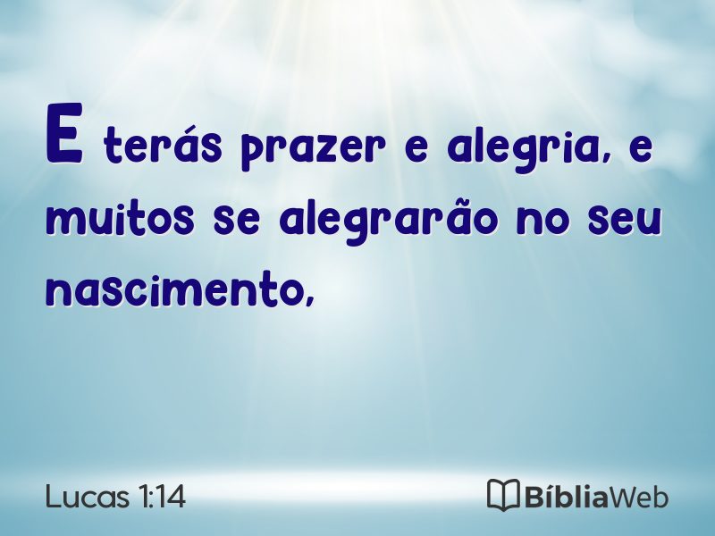 Lucas 1:14 em imagem para compartilhar