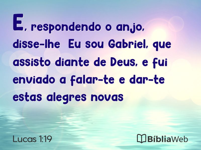 Lucas 1:19 em imagem para compartilhar