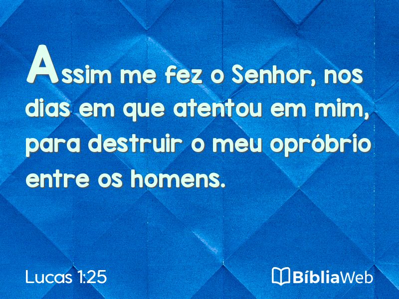 Lucas 1:25 em imagem para compartilhar