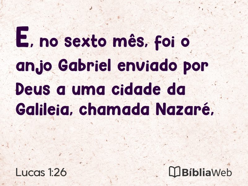 Lucas 1:26 em imagem para compartilhar