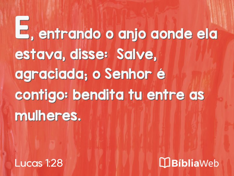Lucas 1:28 em imagem para compartilhar