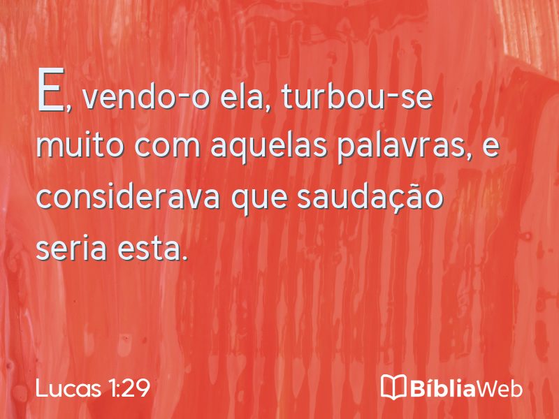 Lucas 1:29 em imagem para compartilhar