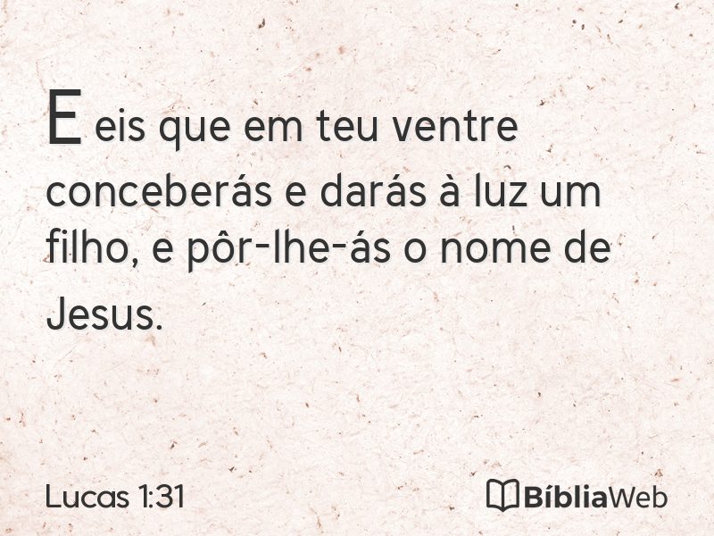 Lucas 1:31 em imagem para compartilhar