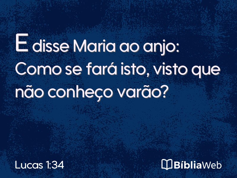 Lucas 1:34 em imagem para compartilhar