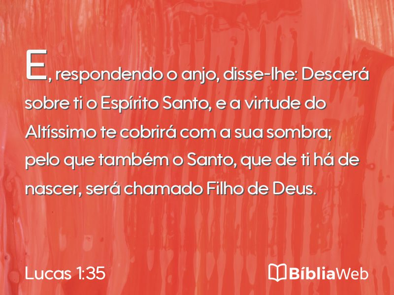 Lucas 1:35 em imagem para compartilhar