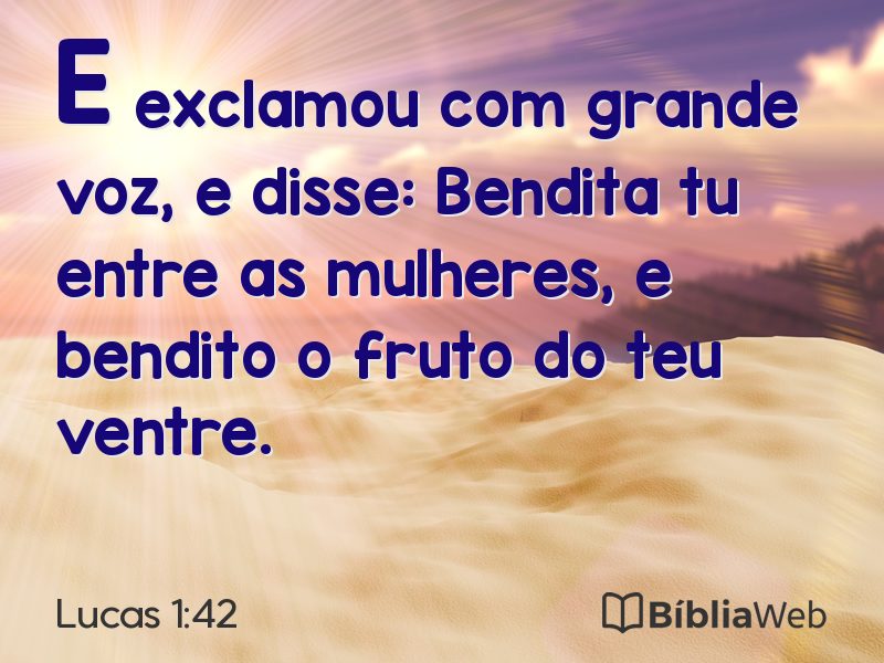 Lucas 1:42 em imagem para compartilhar