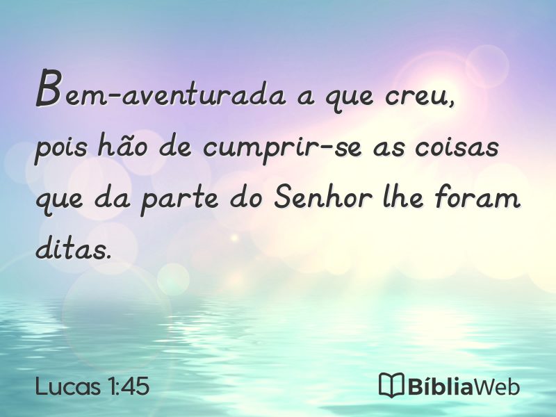 Lucas 1:45 em imagem para compartilhar