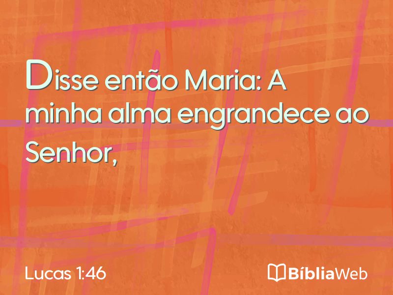Lucas 1:46 em imagem para compartilhar