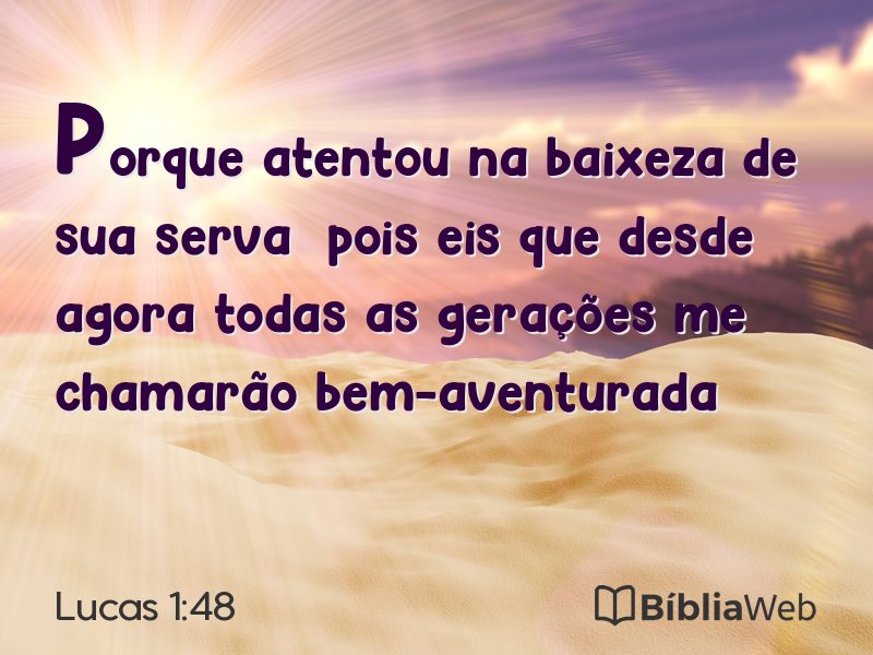 Lucas 1:48 em imagem para compartilhar