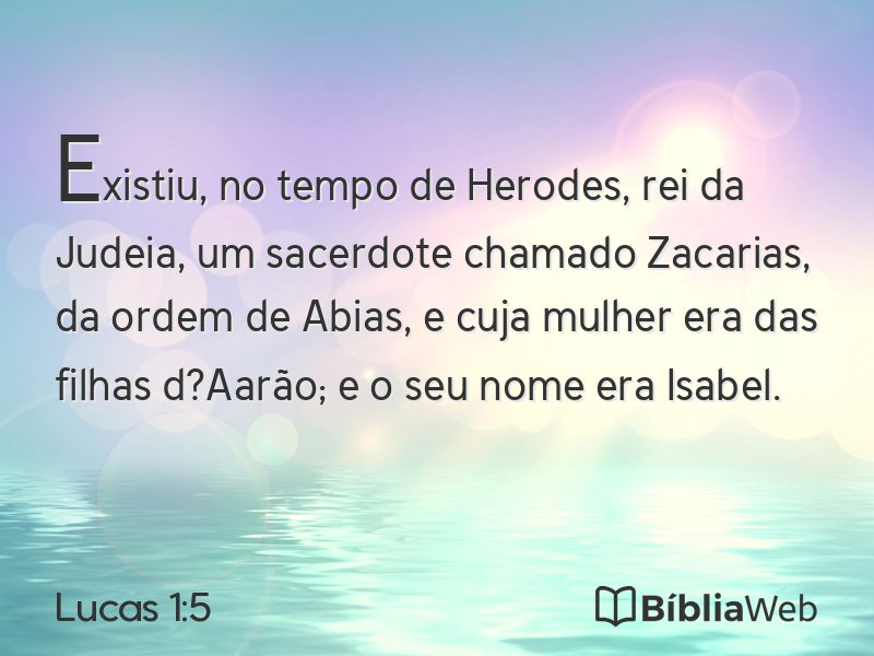 Lucas 1:5 em imagem para compartilhar