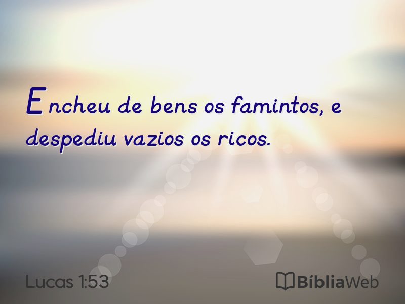 Lucas 1:53 em imagem para compartilhar