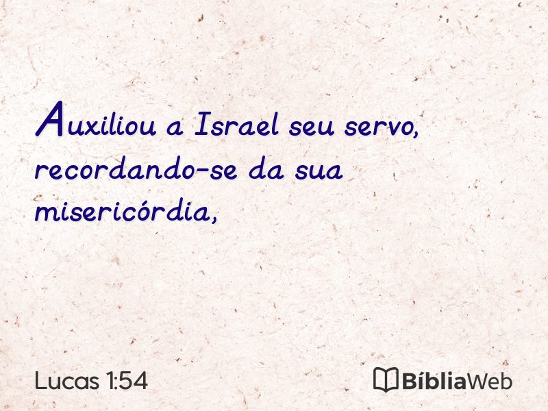 Lucas 1:54 em imagem para compartilhar