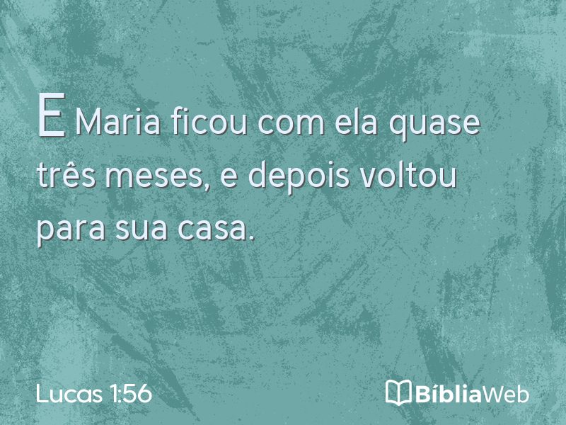 Lucas 1:56 em imagem para compartilhar