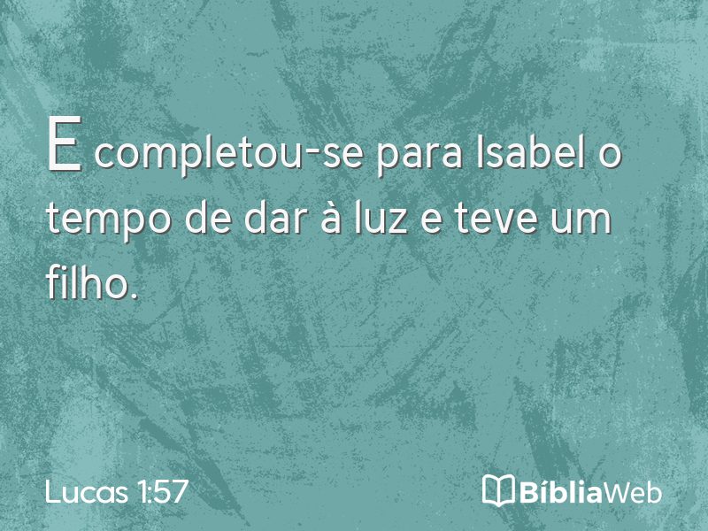 Lucas 1:57 em imagem para compartilhar