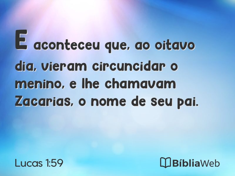 Lucas 1:59 em imagem para compartilhar