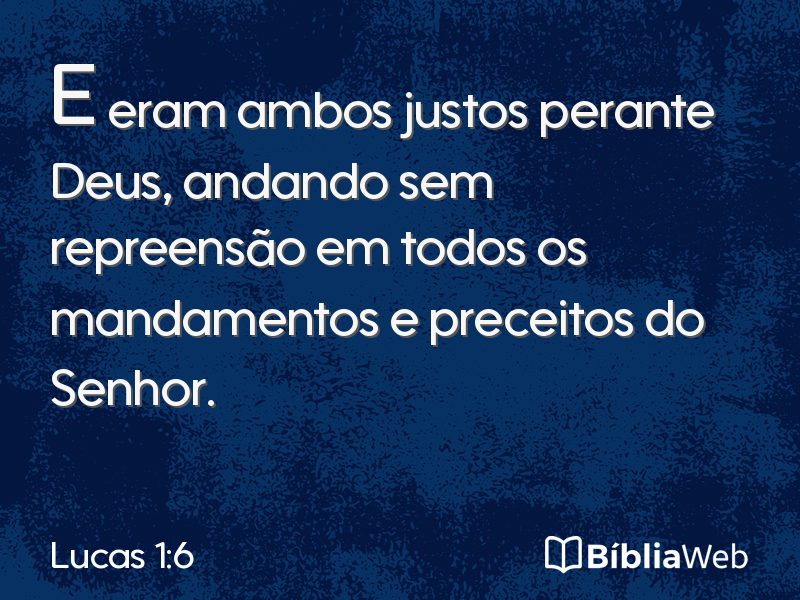 Lucas 1:6 em imagem para compartilhar