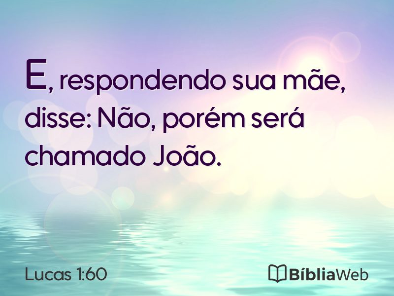 Lucas 1:60 em imagem para compartilhar