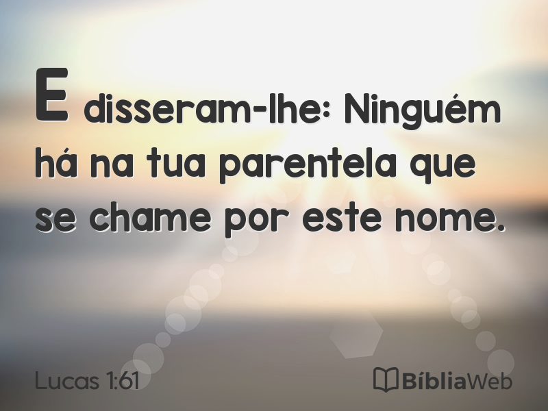 Lucas 1:61 em imagem para compartilhar