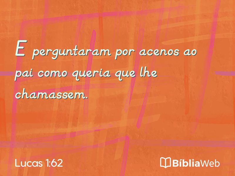 Lucas 1:62 em imagem para compartilhar