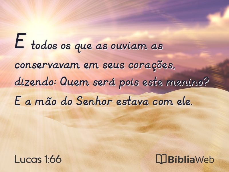 Lucas 1:66 em imagem para compartilhar