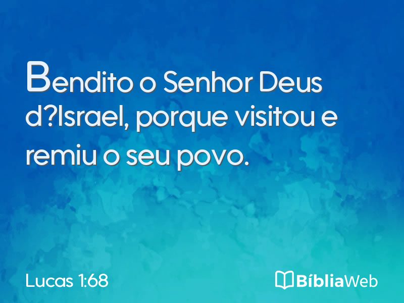 Lucas 1:68 em imagem para compartilhar