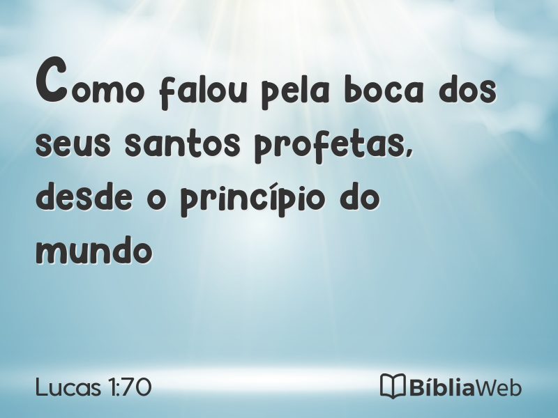 Lucas 1:70 em imagem para compartilhar