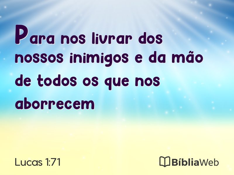 Lucas 1:71 em imagem para compartilhar