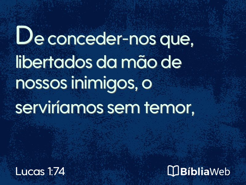 Lucas 1:74 em imagem para compartilhar
